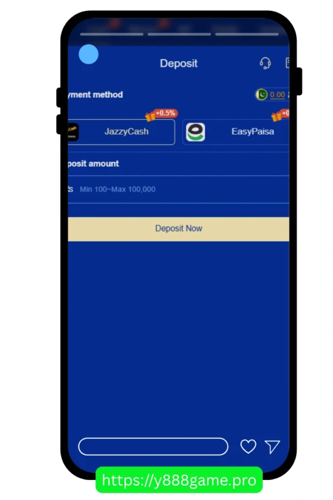 Y888 Game deposit